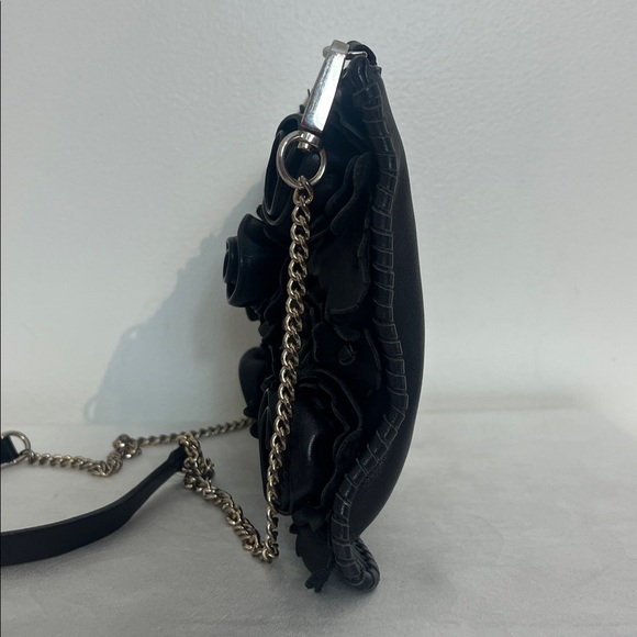 Uterqüe Foral Black Leather Purse - Picture 4 of 17